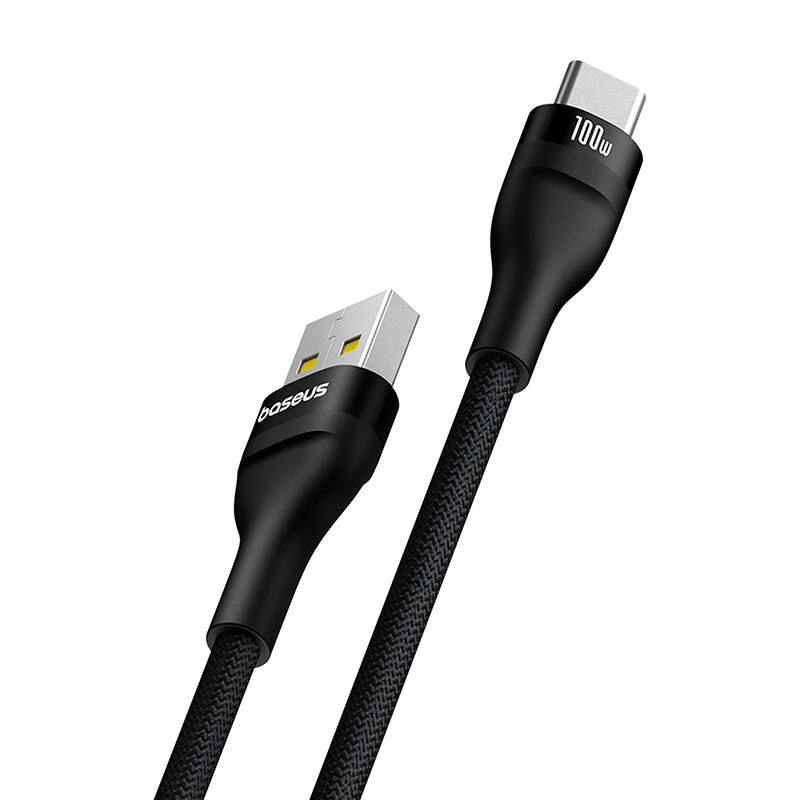 Baseus Flash 2 καλώδιο γρήγορης φόρτισης USB A σε USB C 2 m 100 W μαύρο