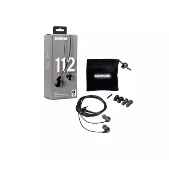 Shure SE112-GR Ενσύρματα In-Ear ακουστικά για κλήσεις/μουσική, Μαύρο, Γκρι