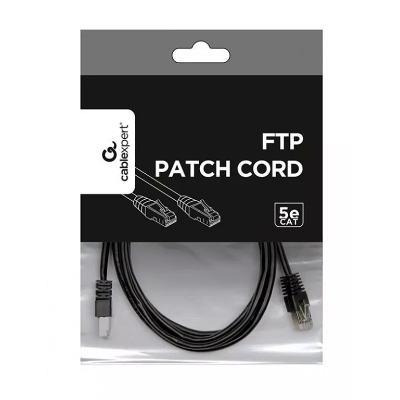 Καλώδιο patch CAT5E FTP 2M/PP22-2M/BK Gembird