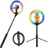 LogiLink δακτυλιοειδές φως smartphone με τρίποδο selfie stick, DM 20cm (AA0156)