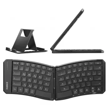 Inateck Full-Size κυρτό πληκτρολόγιο Bluetooth N0131 QWERTZ διακόπτες ψαλιδιού μαύρο