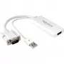 Delock - Αντάπτορας βίντεο / ήχου - USB, 15 pin D-Sub (DB-15) αρσενικό σε HDMI θηλυκό - 25cm - λευκό (62460)
