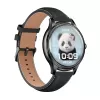 Smartwatch Colmi L28 με Μαύρο Σιλικόνης και Μαύρο Δερμάτινο Λουράκι