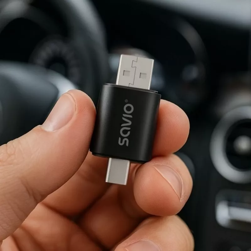 Ασύρματος πομπός ήχου Savio TR-17 Bluetooth USB 10 m Μαύρο