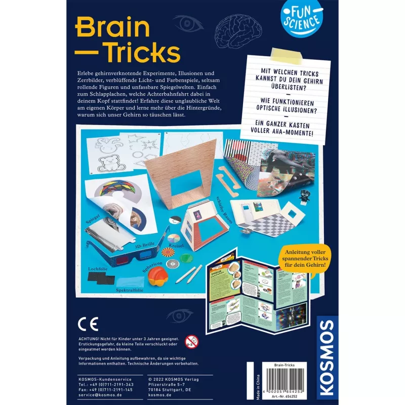Kosmos Fun Science Brain Tricks, Κιτ πειραμάτων, Ηλεκτρισμός, 8 ετών, Πολύχρωμο