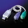 VALUE προσαρμογέας πληκτρολογίου / ποντικιού - USB Type A, 4-pin (M) - PS/2, 6-pin (W)