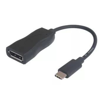Καλώδιο DisplayPort-Alt-Mode-USB-C σε DisplayPort Garbot 15 cm USB 3.1 αρσενικό σε θηλυκό μαύρο