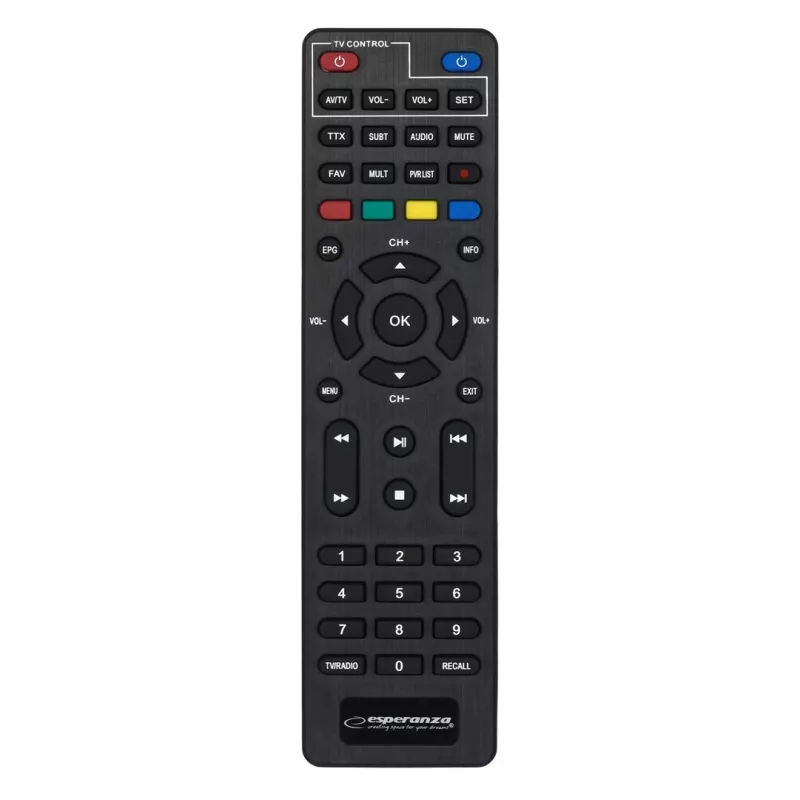 Esperanza EV106P αποκωδικοποιητής DVB-T2 H.265/HEVC, HDMI, SCART, USB, PVR, μαύρος