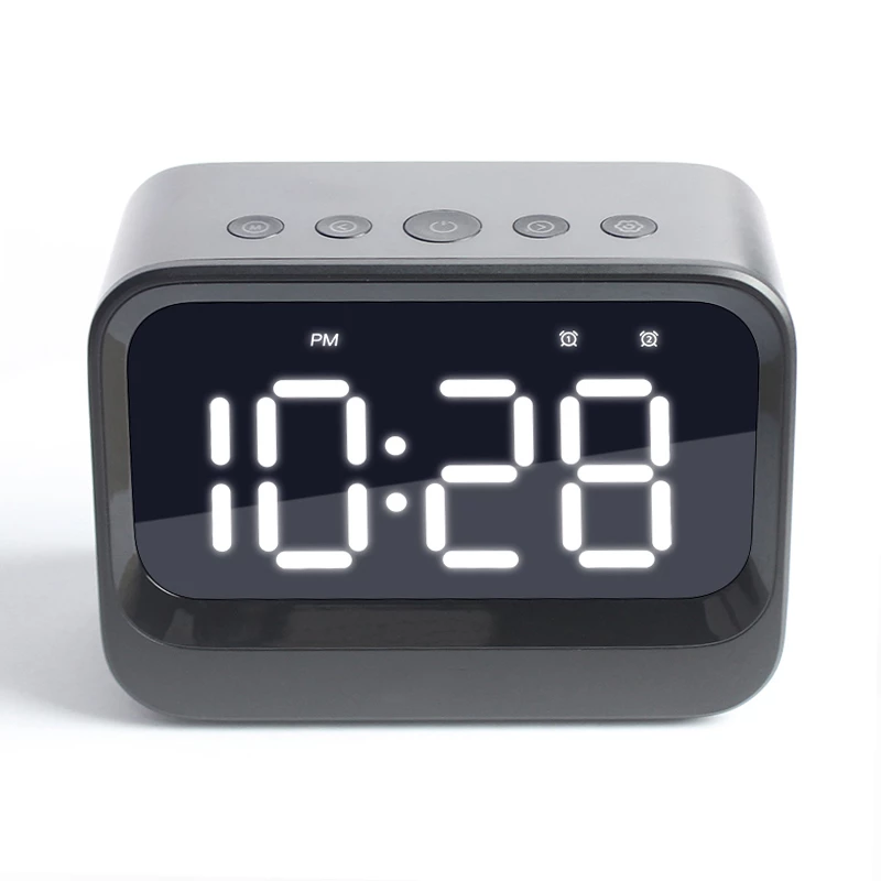 Ψηφιακό ξυπνητήρι Denver EC-53B μαύρο LCD Bluetooth μπαταρία