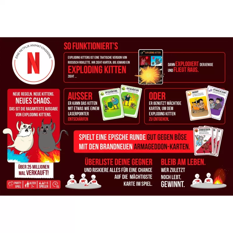 Exploding Kittens - Gut gegen Böse, Παιχνίδι με κάρτες