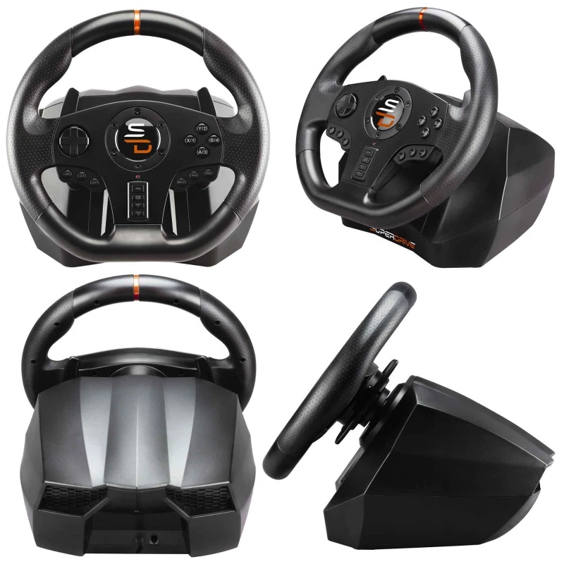Subsonic SA5595-PC Χειριστήριο gaming Μαύρο USB Τιμόνι + πεντάλ