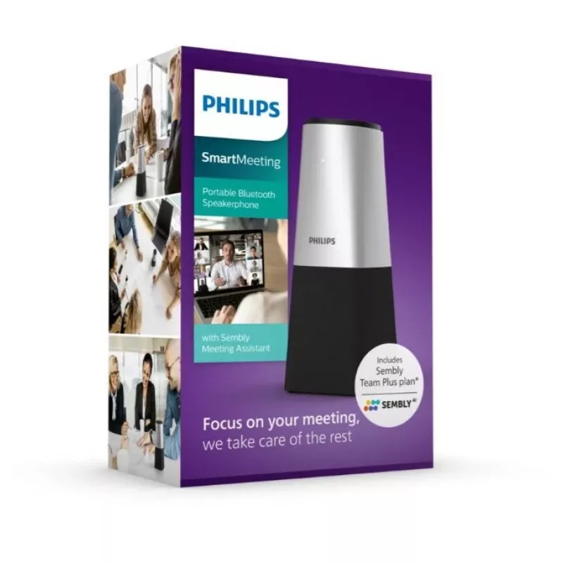 Philips PSE0540 Smart Meeting φορητό μικρόφωνο συνεδριάσεων, USB-C, μαύρο/ασημί