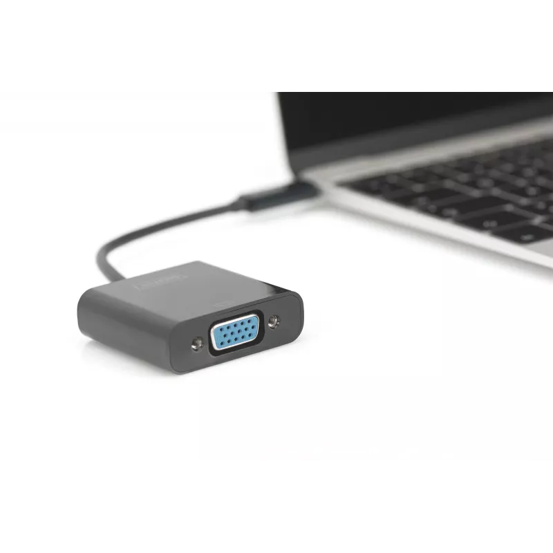 DIGITUS DA-70853 προσαρμογέας USB-C σε VGA, Full HD 1080p, μαύρο