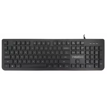Πληκτρολόγιο USB πολυμέσων Rebeltec RBLKLA00042 – Full-Size, μαύρο