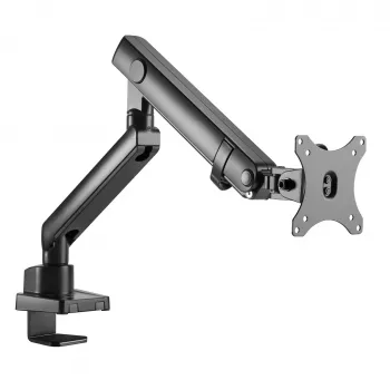Βραχίονας οθόνης SILVERSTONE SST-ARM13 — μεμονωμένος ρυθμιζόμενου ύψους βραχίονας συμβατός με VESA, ασημί