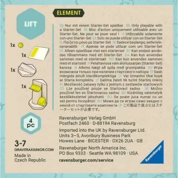 Σετ μαρμάρινης διαδρομής Ravensburger GraviTrax Junior Element Lift, διαδρομή
