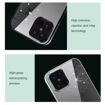 Προστατευτική θήκη Devia Crystal Flora για iPhone 12 Pro Max — διαφανές μπλε, λεπτή εφαρμογή