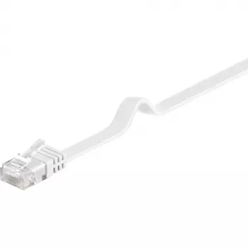 Wentronic Goobay CAT 6 Επίπεδο καλώδιο Patch, U/UTP, Λευκό, 2 m - Υλικό χαλκού (95152)