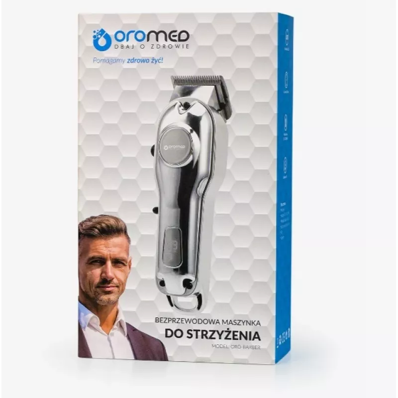 Oromed Oro-Barber ασύρματη μηχανή κουρέματος, ασημί