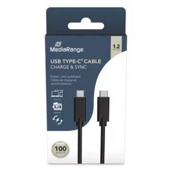 MediaRange Καλώδιο TYPE-C 2 m MRCS214 Μαύρο Καλώδιο USB