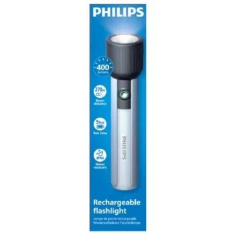 Φακός Philips επαναφορτιζόμενος USB-C 400 lm 2000 mAh – φορητό φωτιστικό LED χειρός
