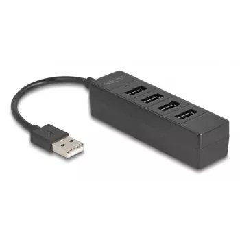 USB Hub DeLOCK 64334 Type-A 480 Mbit/s Μαύρο