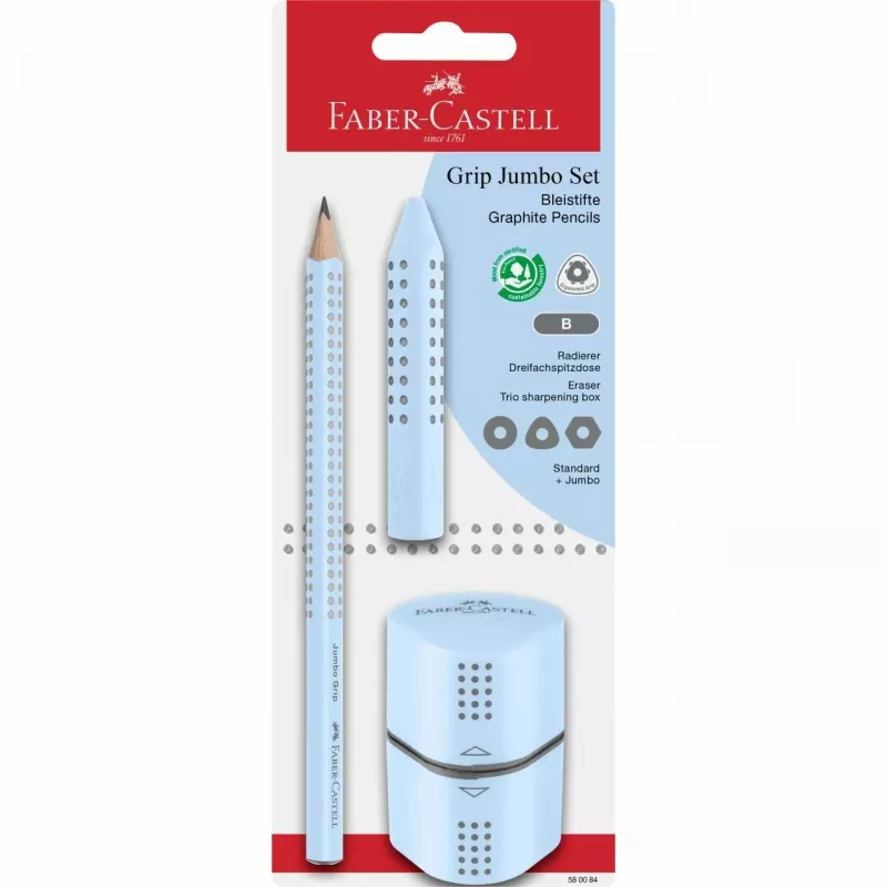 Μολύβι γραφίτη Faber-Castell 580084 B Τριγωνικό Μπλε