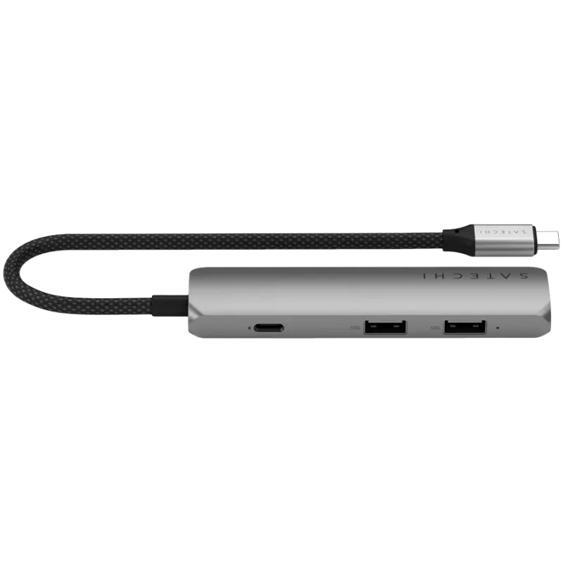Satechi ST-P4SM Hub διασύνδεσης USB Type-C 10000 Mbit/s Γκρι