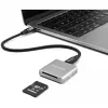 DeLOCK 91006 Αναγνώστης καρτών Γκρι SD USB Type-C 10000 Mbit/s