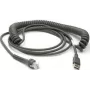 Datalogic καλώδιο USB καλώδιο USB, Type-A, σπειροειδές, 3,6m (CAB-467)