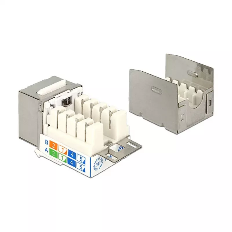 Delock 86404 Keystone-Module RJ45 Secure Cat.6 σε LSA, Λευκό