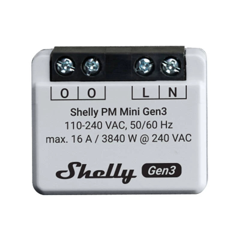 Έξυπνος διακόπτης Shelly PM Mini Gen3 1P Wireless 110-240V