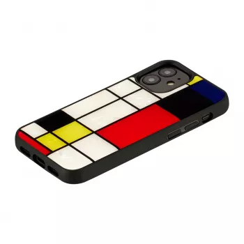 Θήκη προστασίας iKins για Apple iPhone 12 mini – μαύρο σχέδιο Mondrian