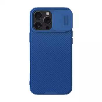 Προστατευτική θήκη Nillkin CamShield Pro για iPhone 16 Pro Max, μπλε, συρόμενο κάλυμμα κάμερας
