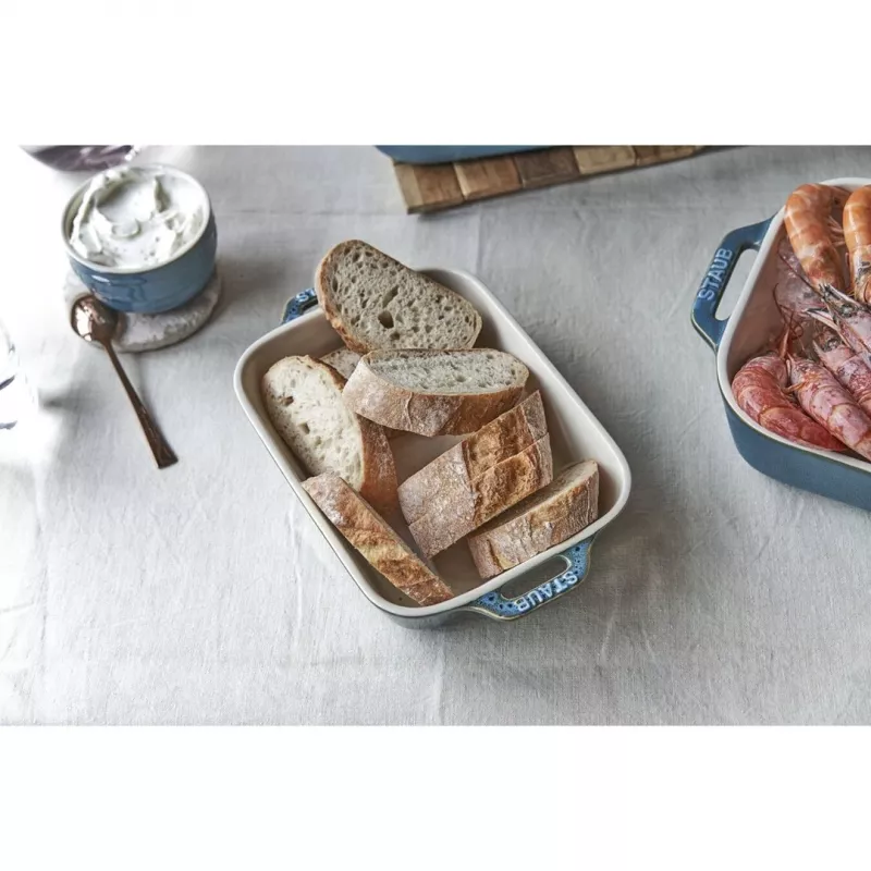 Staub 40508-172-0 Κεραμικό σετ ψησίματος ορθογώνιο, 3 τεμ., Antique Turquoise