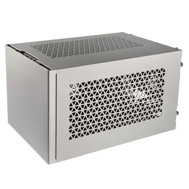 Κουτί Mini-ITX SILVERSTONE SST-SG15S, ασημί αλουμινένιο συμπαγές κουτί