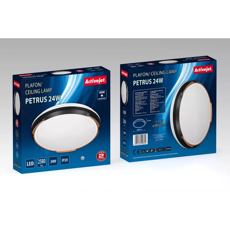 Activejet LED φωτιστικό οροφής AJE-PETRUS 24W