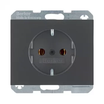 Πρίζα Type F berker 47157006, 16 A, 250 V, ανθρακί, θήκη θερμοπλαστικού