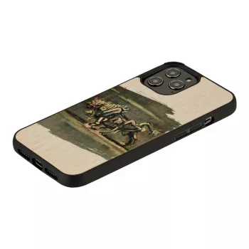 Θήκη κινητού Man and Wood για iPhone 12 Pro Max — λευκό σχέδιο ταύρου