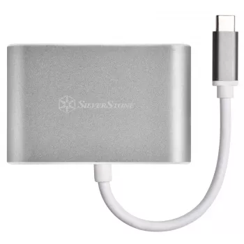 Εξωτερικός προσαρμογέας βίντεο SILVERSTONE EP16 USB-C 3.1 με εξόδους HDMI και VGA