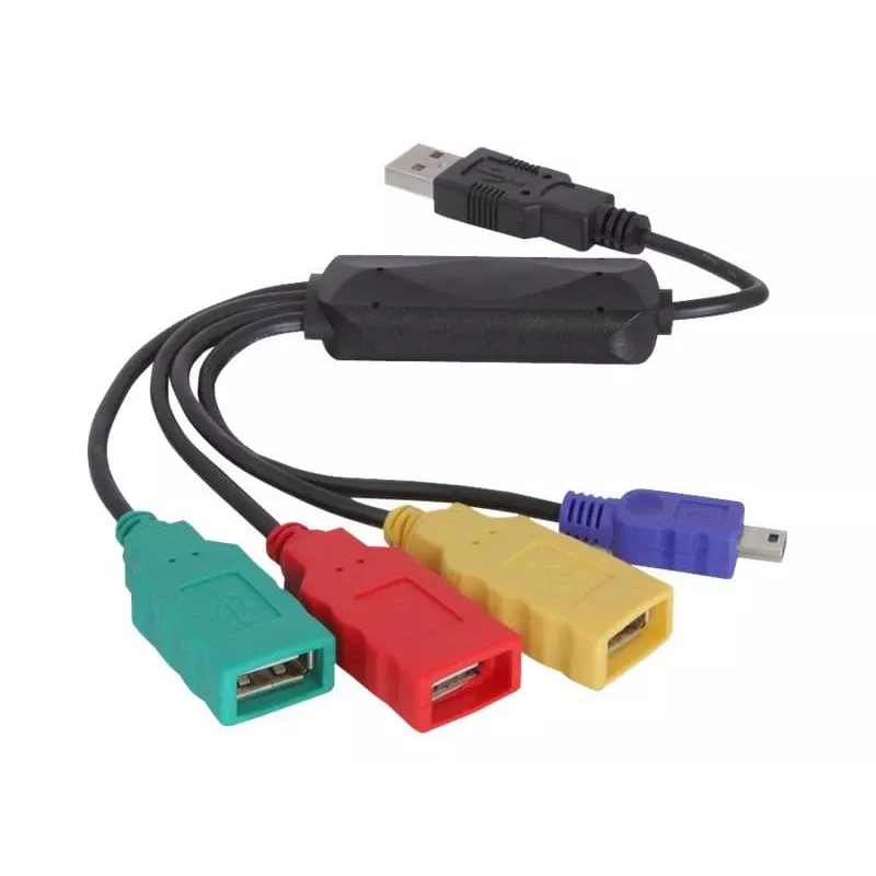 DeLock USB2.0 εξωτερικό 4-Port καλώδιο-HUB - Hub - 4 x USB2.0 - Desktop (61724)
