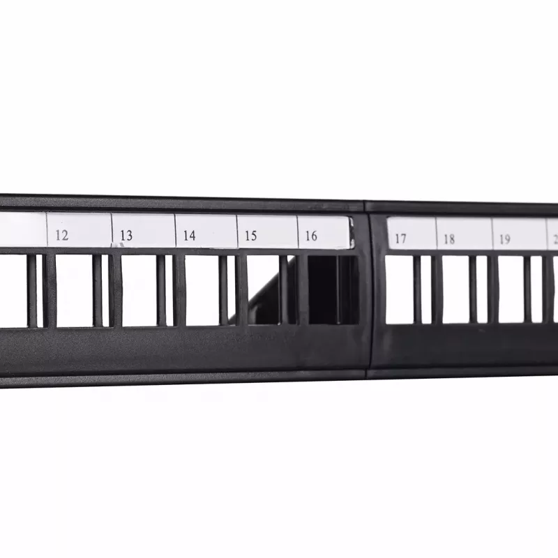 Patch panel 1U LANBERG PPKS-1124-B, 24 θύρες, 1U, ABS, μαύρο, 482,6×44,5×154 mm