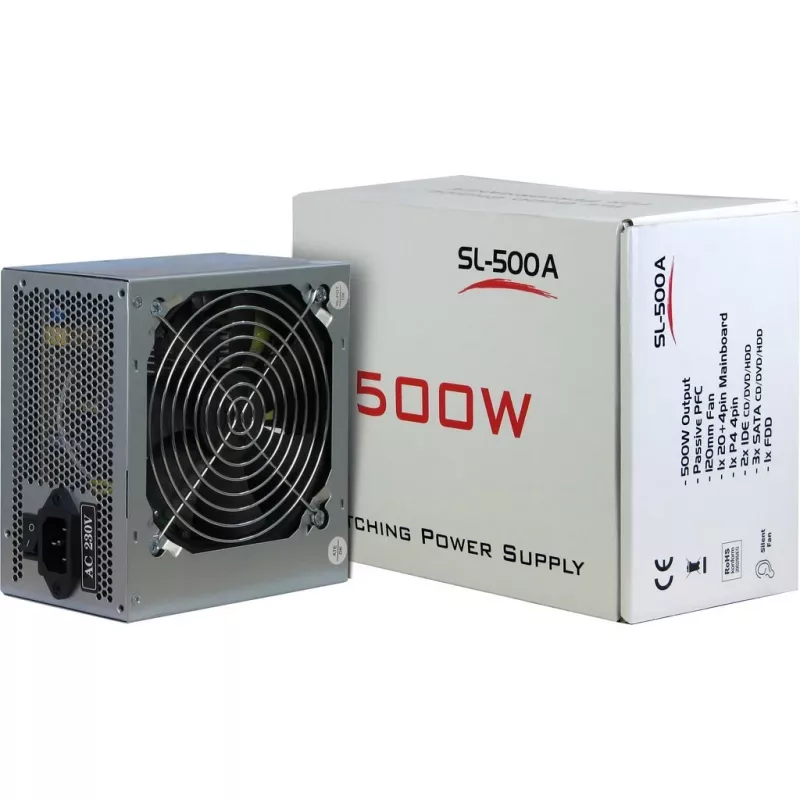 Τροφοδοτικό Inter-Tech SL-500W(A) 500W ATX μη-αρθρωτό