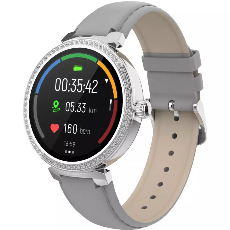 Denver SWC-342GR 3,05 cm (1,2 ίντσες) IPS ψηφιακό 240 x 240 pixel οθόνη αφής ασημί