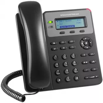 DECT τηλέφωνο Grandstream GXP1610 — μαύρο, LCD 132×48 px, Headset (RJ-9), 1 ασύρματο ακουστικό, τηλεφωνικός κατάλογος 500, ανοιχτή ακρόαση