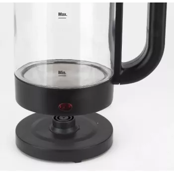 Jata HA702 ηλεκτρικός βραστήρας, 1,2 l, 1500 W, βοριοπυριτικό γυαλί, ασύρματος, μαύρος