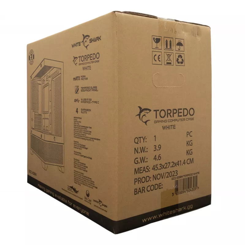 Κουτί υπολογιστή White Shark GCC-2304 Torpedo ATX λευκό