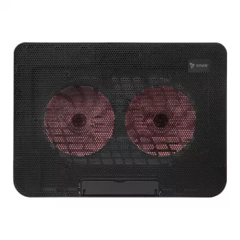 Βάση ψύξης laptop SAVIO COS-02, 2 ανεμιστήρες 14 cm, τροφοδοσία USB, έως 17,3 ίντσες, μαύρο