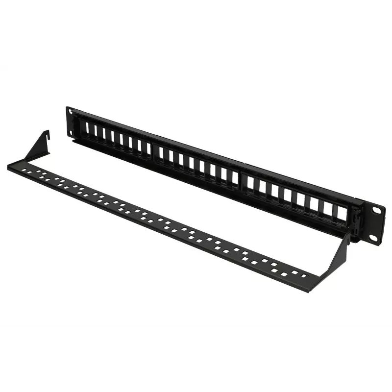 Patch panel Extralink 24-Port U/UTP (UTP) αρθρωτό, 1U, μαύρο, πλάτος 482,6 mm