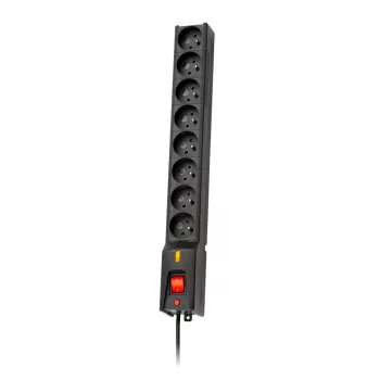 Πολύπριζο LESTAR LXA 816 G-A K Μαύρο 8 πρίζες AC 230 V